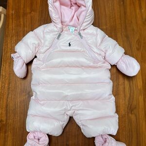 Polo Ralph Lauren Pink Baby Snowsuit